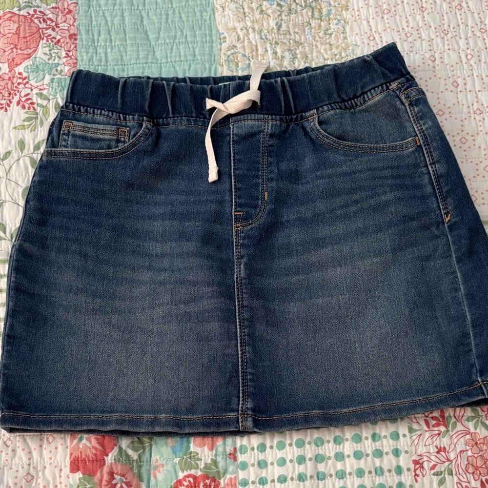 GAP Kids Blue Denim Skirt with Drawstring